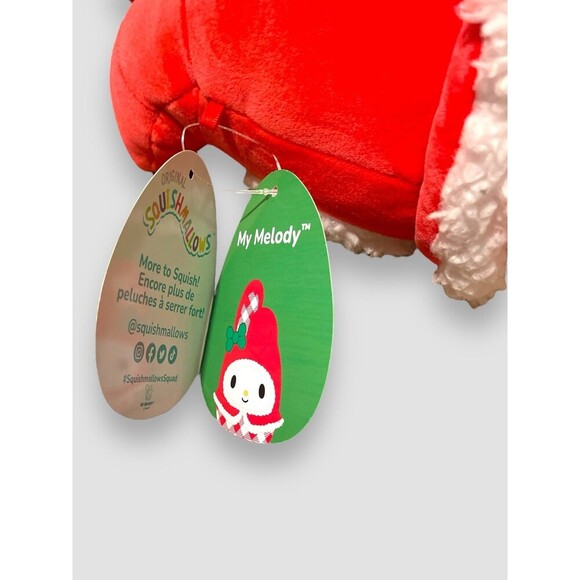 Squishmallow Kellytoy Plush Sanrio Hello Kitty 8" My Melody Santa NWT - Picture 5 of 6